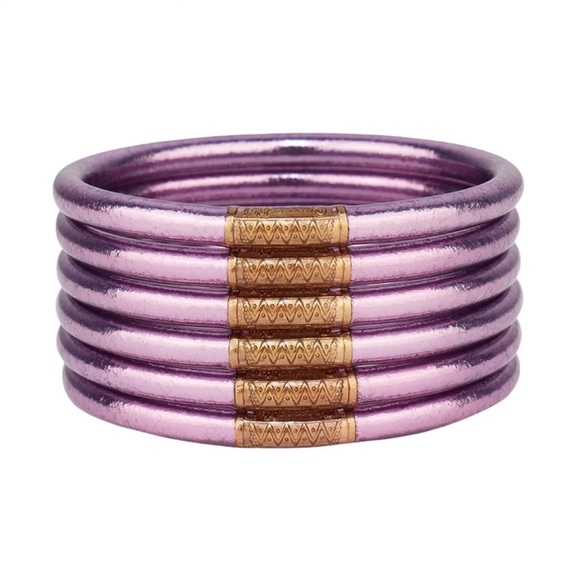 Budhagirl Jewelry - NWT BuDhaGirl All Weather Bangles – Set of 6 – Lila – Size Large